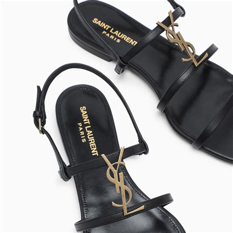 ysl cassandra flat sandals.